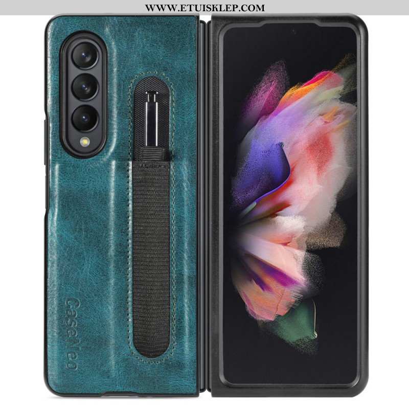 Futerały do Samsung Galaxy Z Fold 3 5G Stylowy Skórzany Uchwyt Na Rysik Caseneo